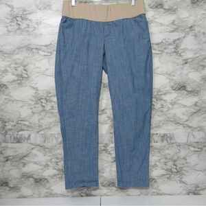 Gap Maternity Chambray Girlfriend Chino Pants Size 8